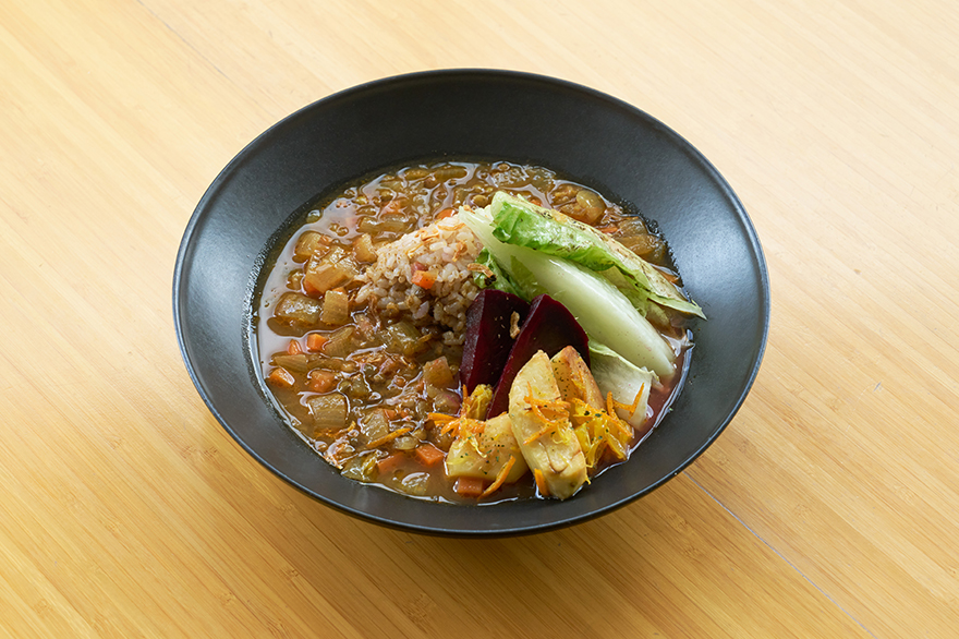 冬野菜とレンズ豆のシチュー&ライス(VG/GF)